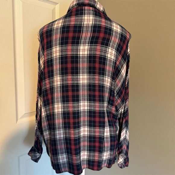 Rails Women's Plaid Dolman Sleeve Button-Up Flannel Shirt  L Cowgirl Western - Picture 3 of 14